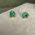 One-Of-A-Kind Emerald Heart Studs