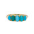 Five Stone Engraved Turquoise Ring, Preloved, Tomfoolery 