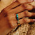 Five Stone Engraved Turquoise Ring, Preloved, Tomfoolery 