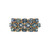 Teal Colour Change Sapphire triple Row Ring, Preloved, tomfoolery 