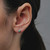 Silver & Emerald Square Studs