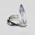 Silver Clear Crystal Sharp Alien Ring, Alan Crocetti, tomfoolery