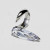 Silver Clear Crystal Sharp Alien Ring, Alan Crocetti, tomfoolery