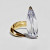 Gold Clear Crystal Sharp Alien Ring, Alan Crocetti, tomfoolery