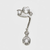 Silver Clear Drip Ear Cuff, Alan Crocetti, tomfoolery