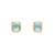 Mini Irregular Aquamarine Studs, Margoni, tomfoolery