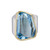 Wide Irregular Aquamarine Shield Ring, Margoni, tomfoolery