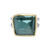 Irregular Square Green Amethyst Statement Ring, Margoni, tomfoolery