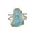 Irregular Aquamarine Statement Ring, Margoni, tomfoolery
