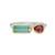 Pink & Green Tourmaline Two Stone Ring, Margoni, tomfoolery
