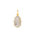 Gold Pebble Oval Rutilated Quartz Charm, tf House - Pebble, tomfoolery London