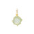 Gold Pebble Round Prehnite Charm, tf House - Pebble, tomfoolery London