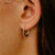 Diamond Dodu Chunky Oval Hoop, metier by tomfoolery, tomfoolery