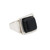 Black Square Glass Cabochon Ring, KEANE, tomfoolery