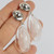 White Bubble Glass Drop Earrings, KEANE, tomfoolery