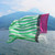 Geo Pareo Scarf Green, Abstract, tomfoolery