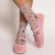 Lavender Mini Fruits Mesh Socks, Darner Socks, tomfoolery