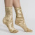 Gold Crushed Velvet Socks, Darner Socks, tomfoolery