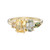QUAD Green & Yellow Sapphire Diamond Four Stone Ring, Infinite - By tf, tomfoolery