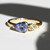 DUO Bicolour Blue Sapphire & Diamond Ring, Infinite - By tf, tomfoolery