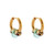 Gold Buoy Hoops in Mint, sandralexandra, tomfoolery