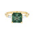 Adelphi Square Cut Teal Sapphire & Diamond Ring, Art Echo - By tf, tomfoolery