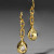 Asterales Gold Link Pear Crystal Earrings, Alexis Bittar, tomfoolery