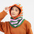 Zipper Stripe Knit Hood in Poppy Stone Blue, VERLOOP, tomfoolery