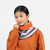 Zipper Stripe Knit Hood in Poppy Stone Blue, VERLOOP, tomfoolery