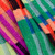 Mosaic Stripe Knit Scarf in Lime Cobalt, VERLOOP, tomfoolery