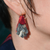 Silver & Silk Drop Earrings, Julie Usel, tomfoolery