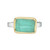 Tourmaline Rectangle Flat Band Ring, Margoni, tomfoolery
