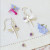 Dragonfly & Little Flower Earrings with Amethyst