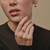 Empire Five Step Light Teal Sapphire & Diamond Ring, Art Echo by tf, Tomfoolery 