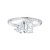 Toi Et Moi White Gold Moissanite Pear & Emerald Cut Ring, Diamonds - By tf, tomfoolery