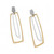 Kinetic Rectangular Drop Earrings, Deco Echo, tomfoolery
