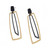 Kinetic Rectangular Drop Earrings, Deco Echo, tomfoolery