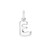 Silver Bubble Letter Charm, Reverie - By tf, tomfoolery