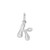 Silver Bubble Letter Charm, Reverie - By tf, tomfoolery
