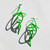 Mini Zig Drop Earrings in Neon Green, Samuel Coraux, tomfoolery