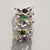 Irregular Curved Diamond & Emerald Stacking Ring, Margoni, tomfoolery