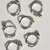  Irregular Curved Diamond & Amethyst Stacking Ring, Margoni, tomfoolery