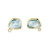Duo Irregular Aquamarine Studs with Diamond, Margoni, tomfoolery