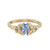 Pastel Blue Sapphire & Golden Barnacle Ring, Ami Pepper, tomfoolery