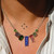 Cluster Tanzanite and Tourmaline Drop Necklace, Palette - By tf, tomfoolery
