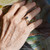Gold 4mm Subtle Oak Band, Issy White, tomfoolery