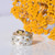 Zircon Two Stone Oak Ring, Issy White, tomfoolery
