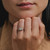 Pear Cut Lab Diamond Curved Ring, Diamonds - By tf, tomfoolery
