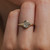 Oval Step Cut Natural Diamond Signet Ring, Diamonds - By tf, tomfoolery