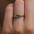 Green Step Cut Lab Diamond Faceted Signet Ring, Diamonds - By tf, tomfoolery